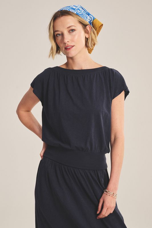 Velvet Auden Cotton Slub Top in Crater