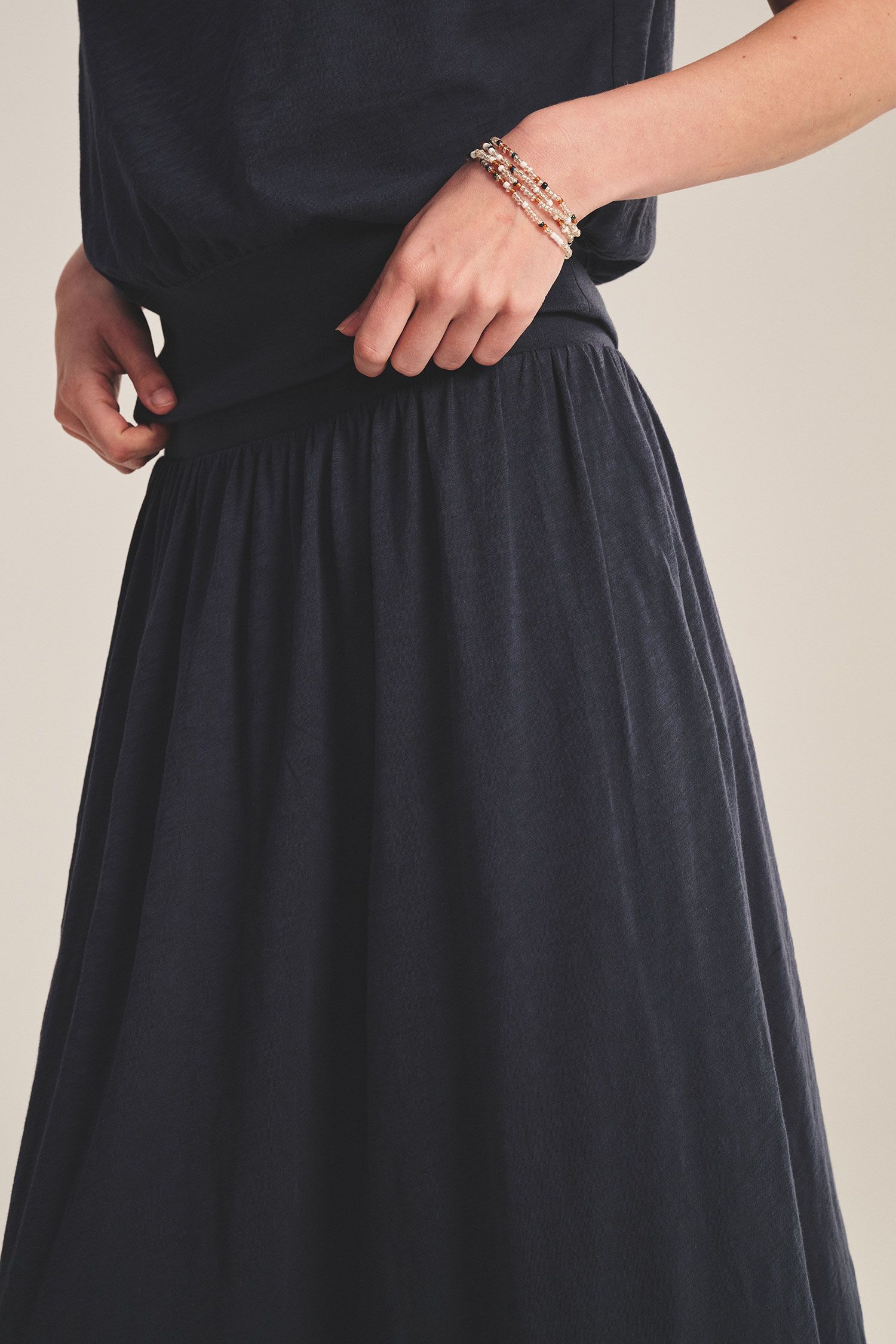 Velvet Shiloh Cotton Slub Skirt in Crater