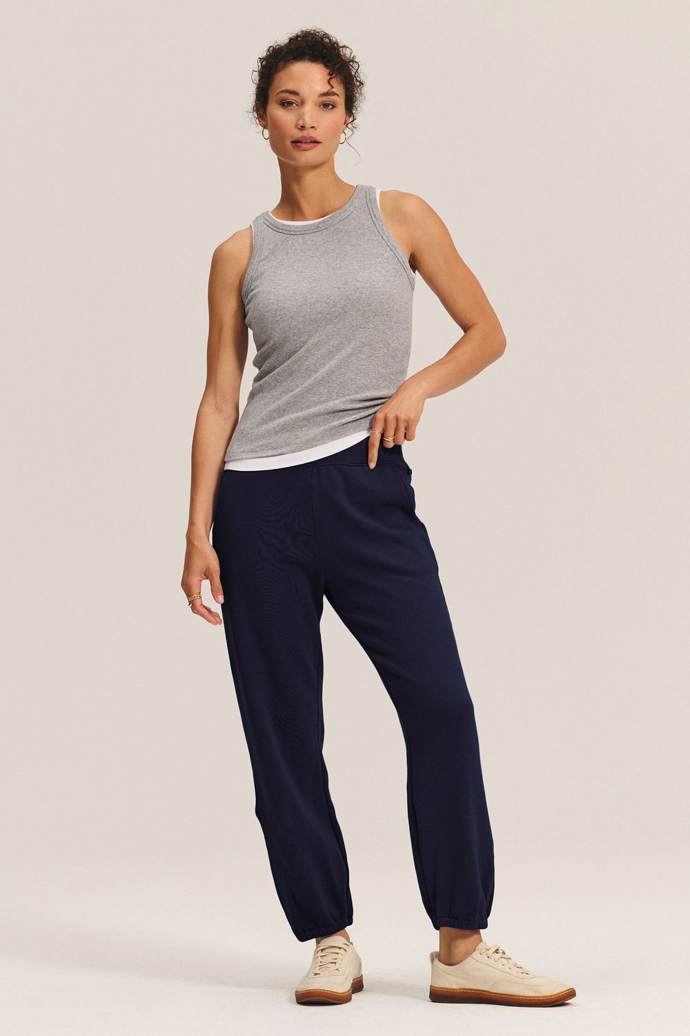 Velvet Cruz Modal Rib Top in Heather Grey