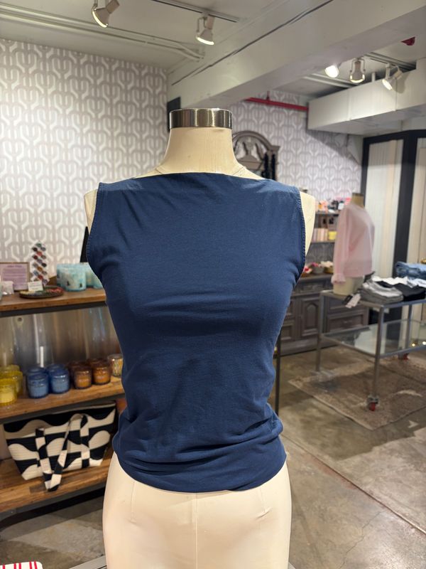 Velvet Emilia Gauzy Whisper Novelty Top in Midnight