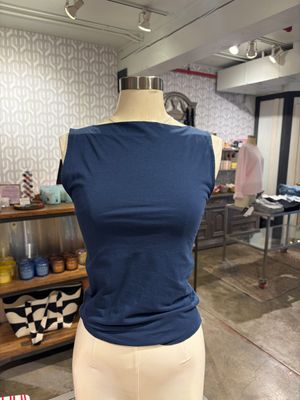 Velvet Emilia Gauzy Whisper Novelty Top in Midnight