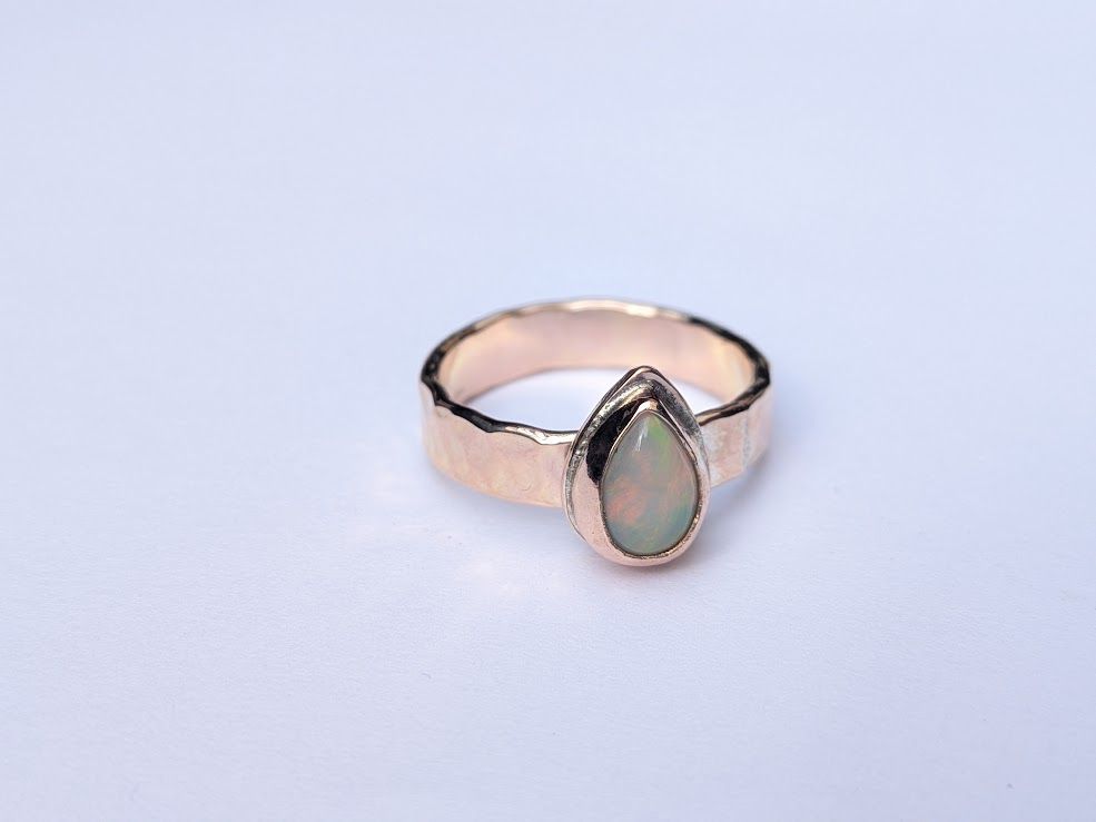 Savage Roots Kinney Ring in Ethiopian Opal & 14K Gold Fill