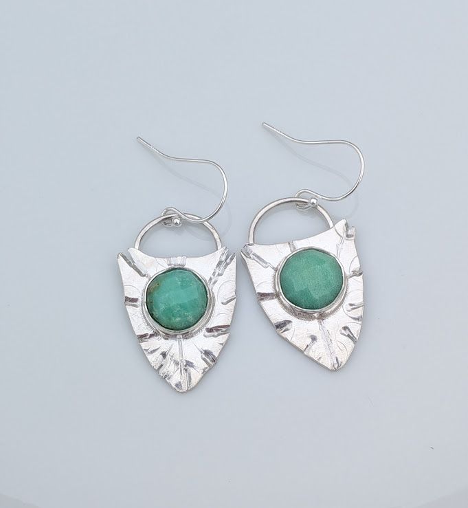 Savage Roots Vegara Earrings in Amazonite & Sterling Silver