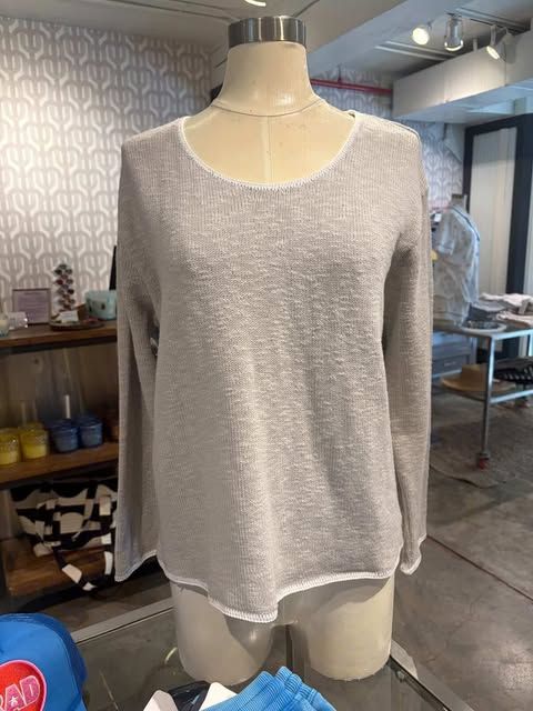 Avalin Crew Neck Sweater With Piping in Desert