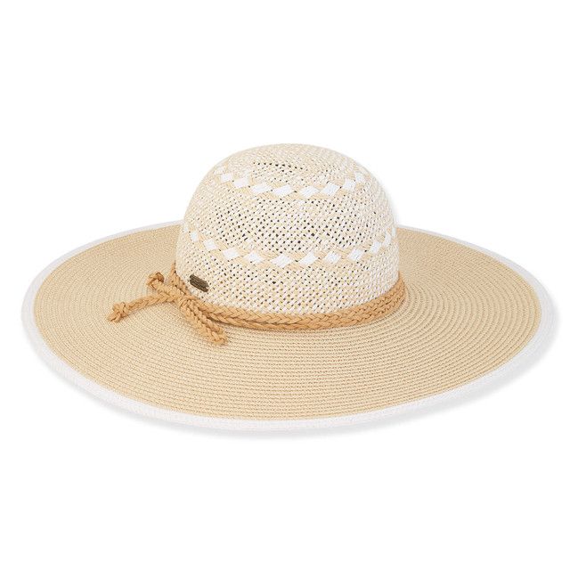 Sun 'N' Sand Everleigh Toyo Floppy Hat in Natural
