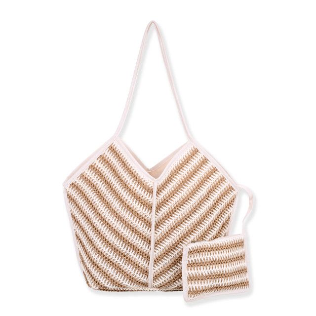 Sun 'N' Sand Hollow Willow Paper Straw Shoulder Tote in Ivory Sun 'N' Sand Hollow Willow Paper Straw Shoulder Tote in Ivory