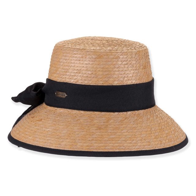 Sun 'N' Sand Palm Straw Adjustable Bucket Hat in Natural