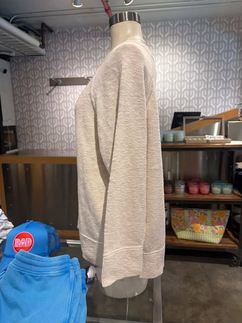 Avalin Long Sleeve Crew Neck With Raglan Sleeve Sweater in Natural