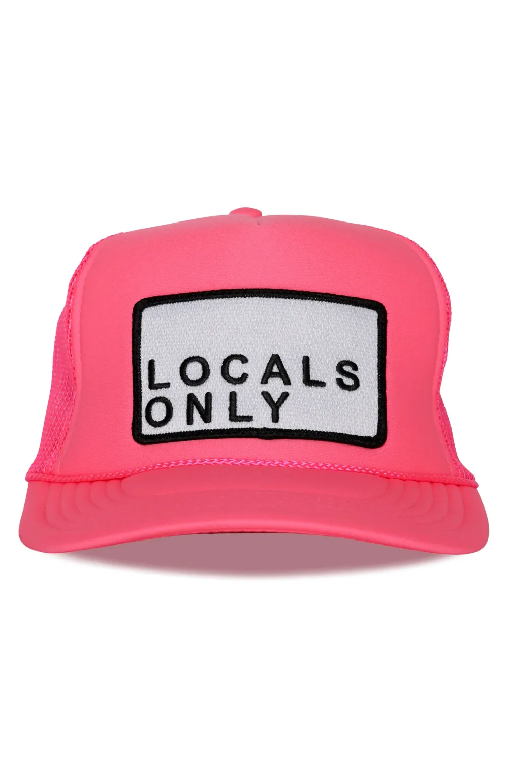 Friday Feelin' Locals Only Trucker Hat in Pink