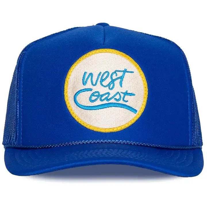 Friday Feelin' West Coast Trucker Hat in Royal Blue
