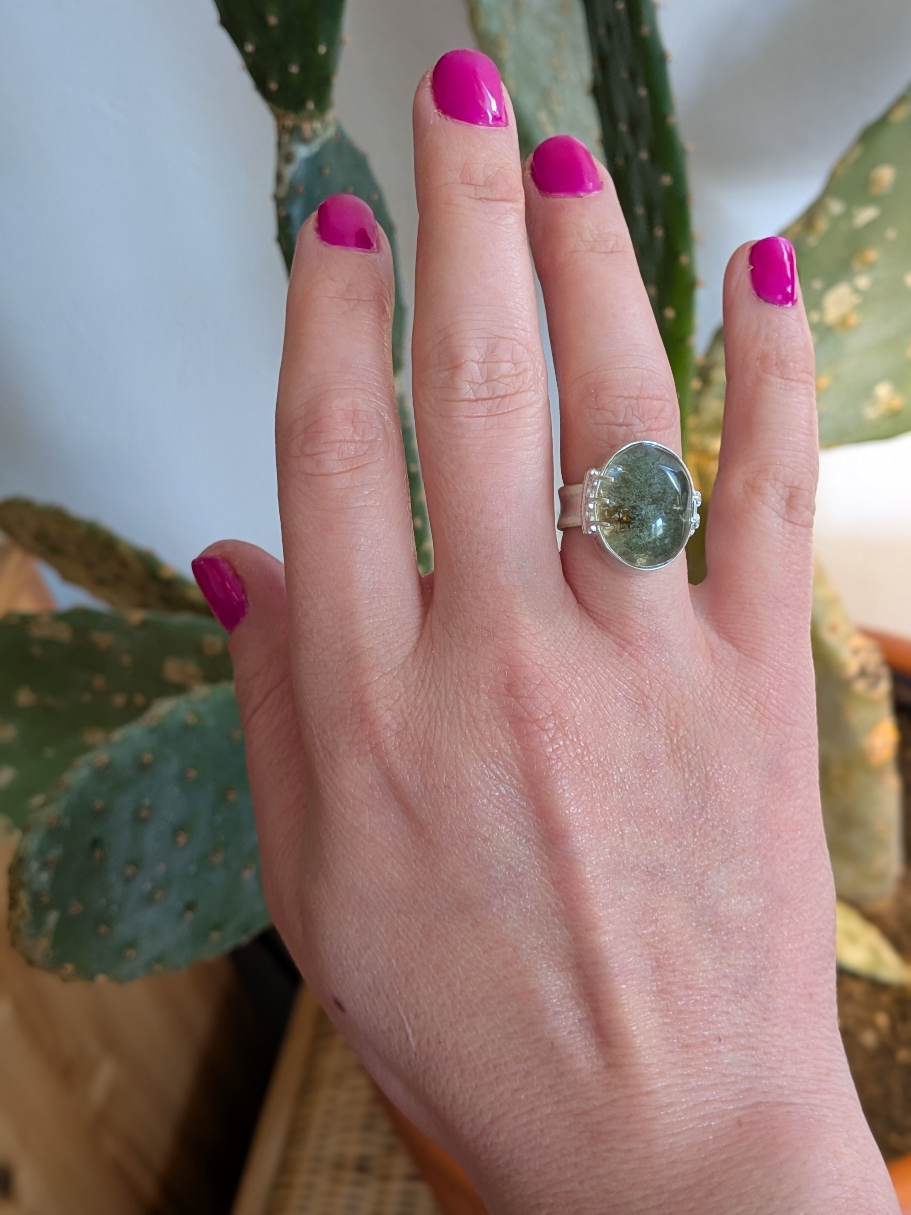 Savage Roots Greta Ring in Garden Quartz + Sterling Silver