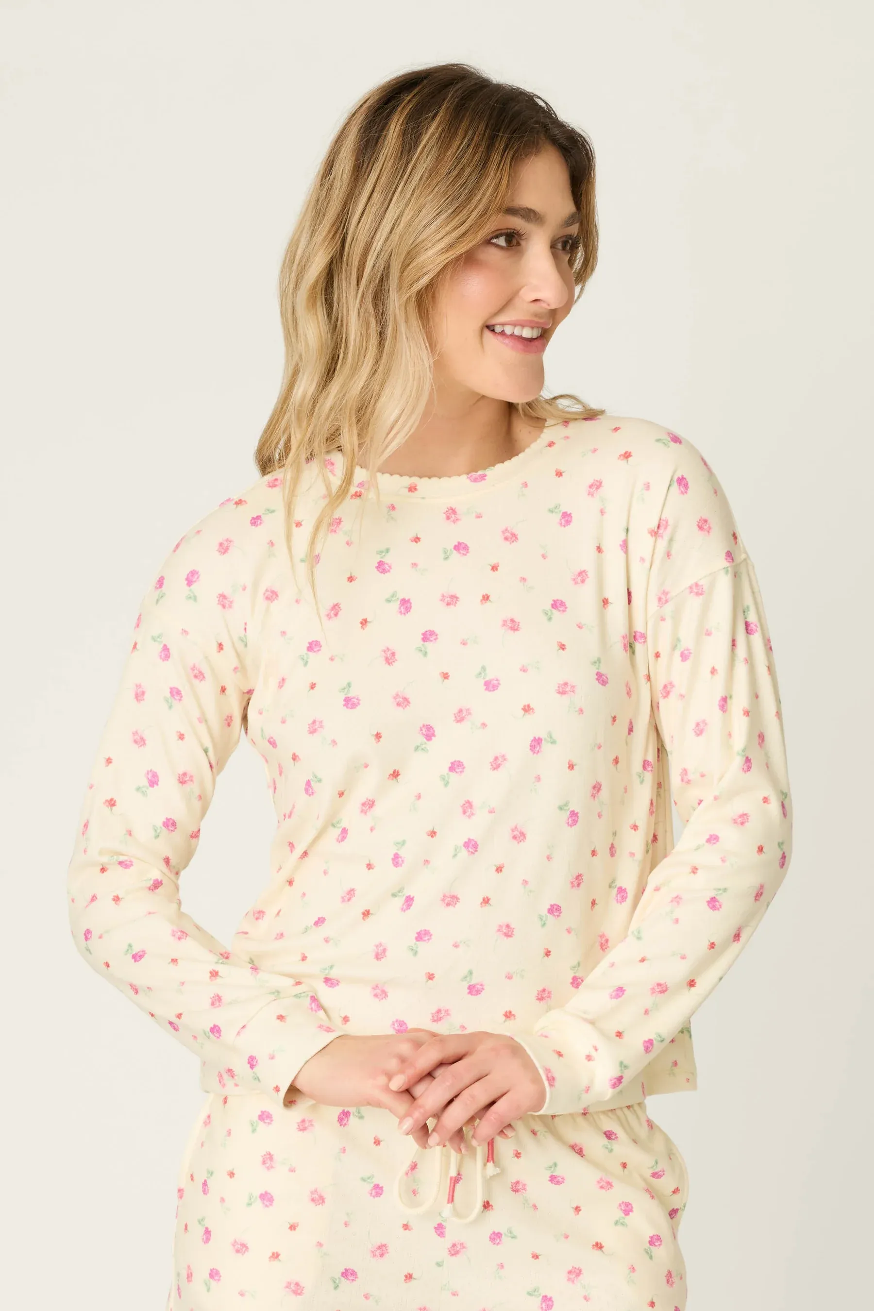 PJ Salvage For The Mamas Blooms Lounge Set in Butter