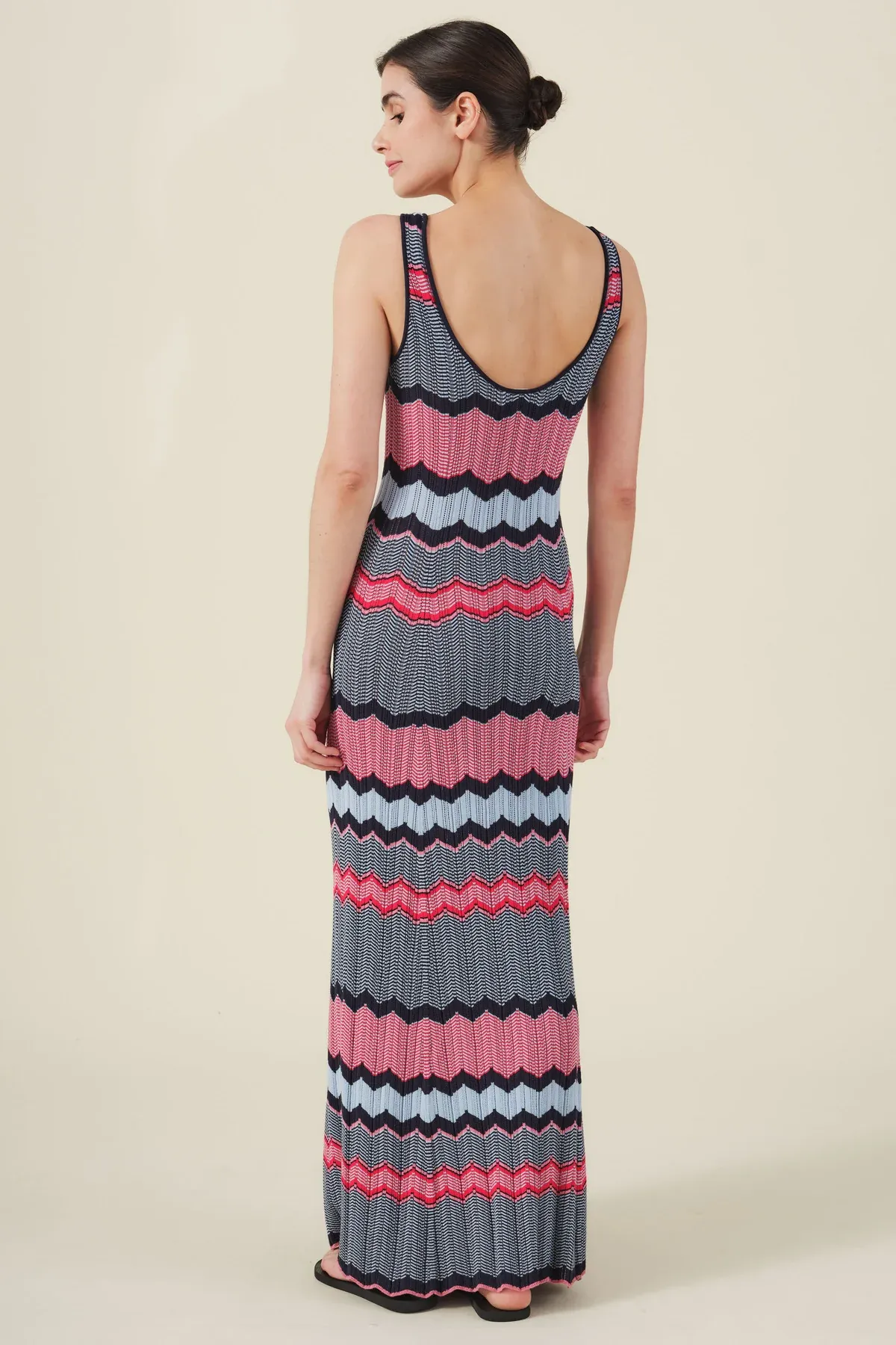 Velvet Valentina Zigzag Stripe Dress in Multi