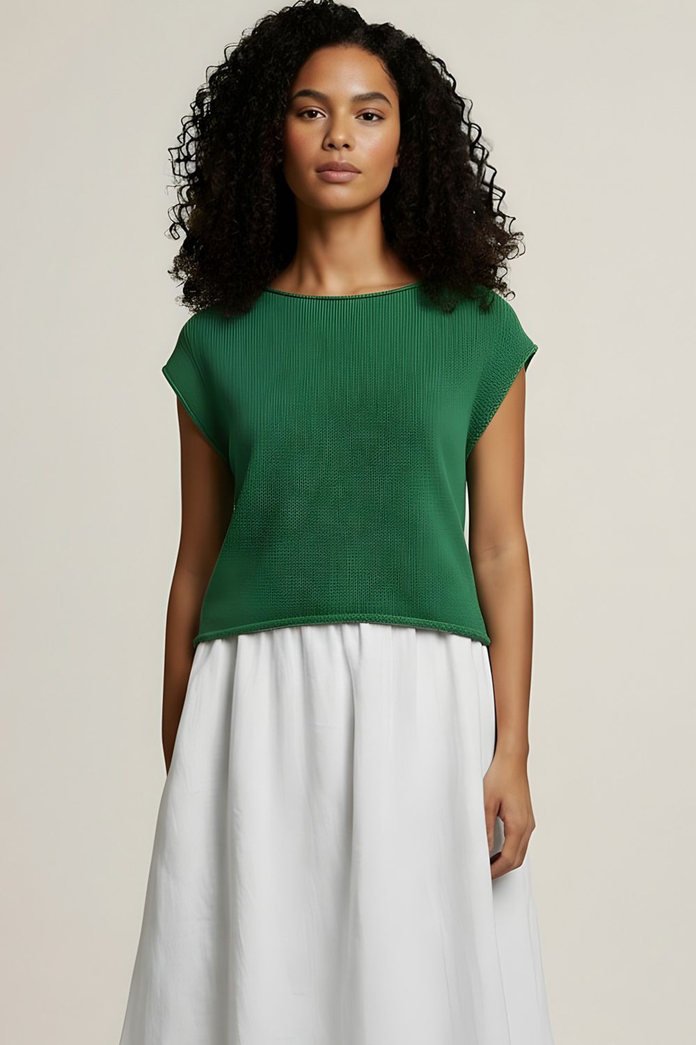 Velvet Milou Cotton Tape Top in Palm