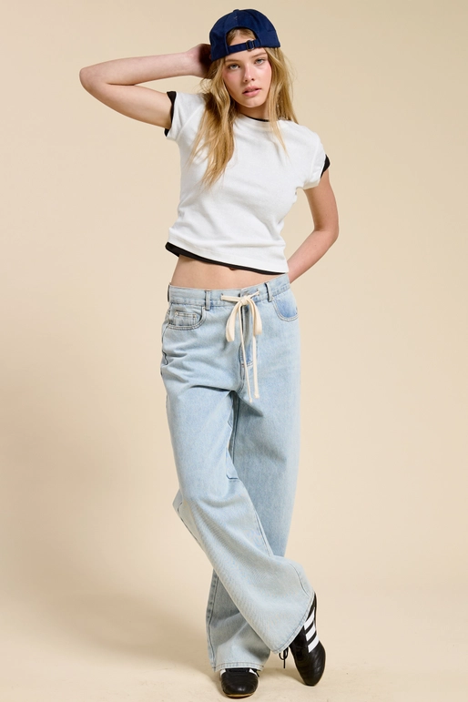 Mimosa Basic Short Sleeve Baby Tee in Ivory