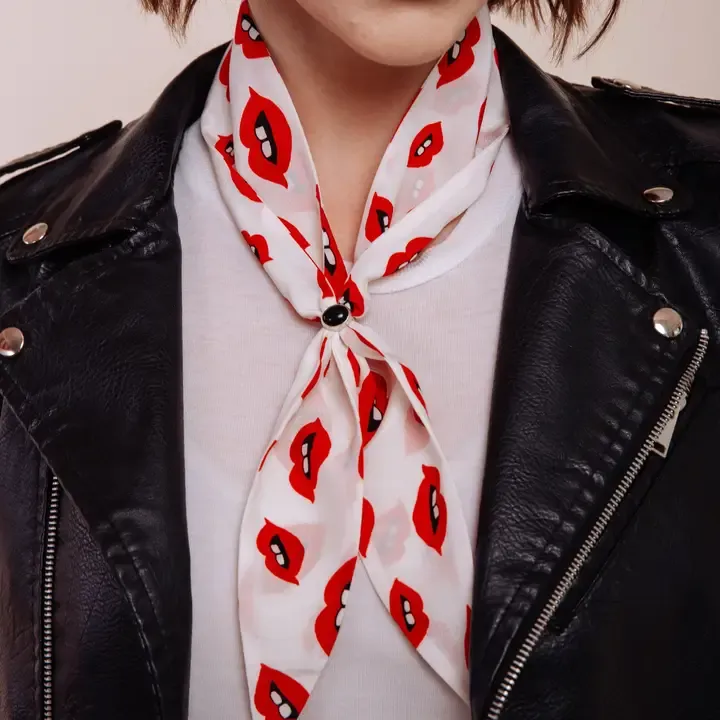 I'm With The Band Silk Scarf Tie in Chatterbox
