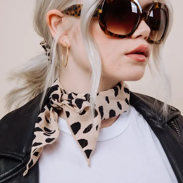 I'm With The Band Silk Convertible Scrunchie Tie in Devil in Disguise
