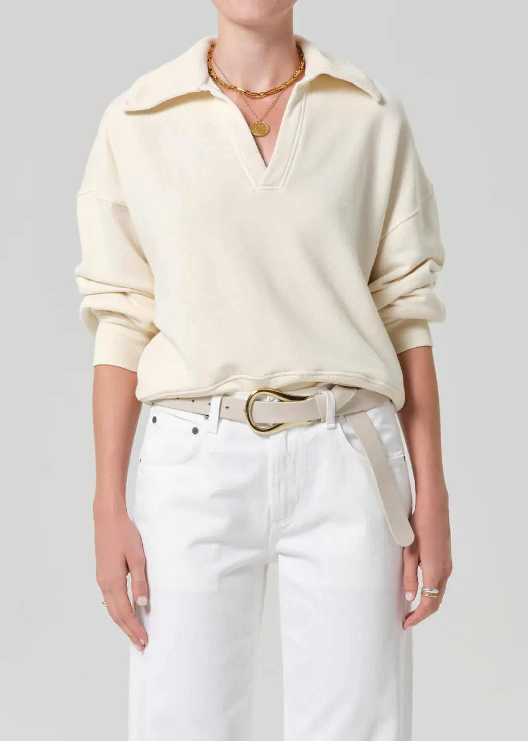 Citizens of Humanity Trapeze Pullover in Cream