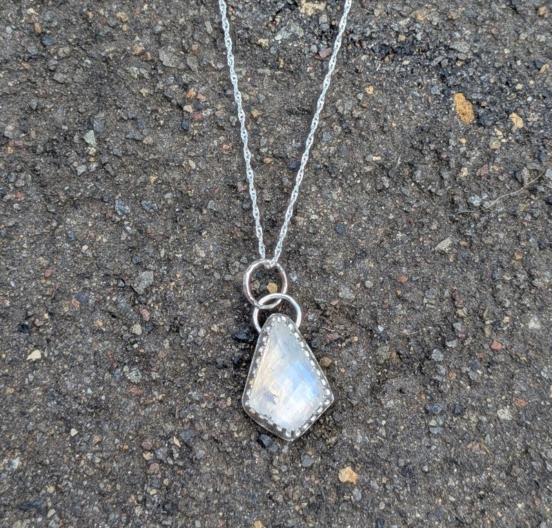 Savage Roots Bailey Necklace in Moonstone & Sterling Silver Savage Roots Bailey Necklace in Moonstone & Sterling Silver