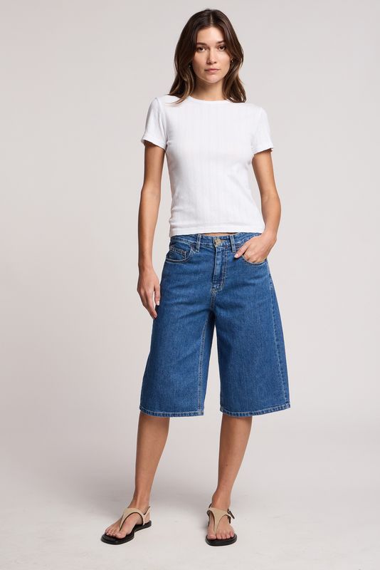 Velvet Kimzie Pointelle Top in White Velvet Kimzie Pointelle Top in White