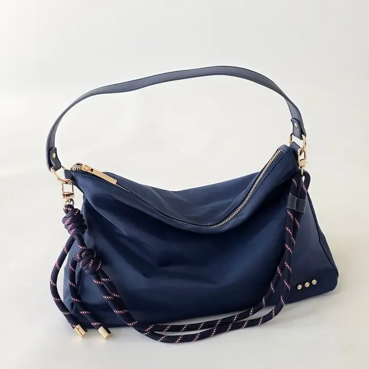 Pretty Simple Nikki Nylon Slouchy Shoulder Bag in Navy Pretty Simple Nikki Nylon Slouchy Shoulder Bag in Navy
