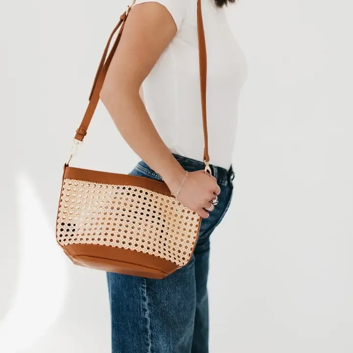 Pretty Simple Bryce Woven Bucket Bag in Brown Pretty Simple Bryce Woven Bucket Bag in Brown