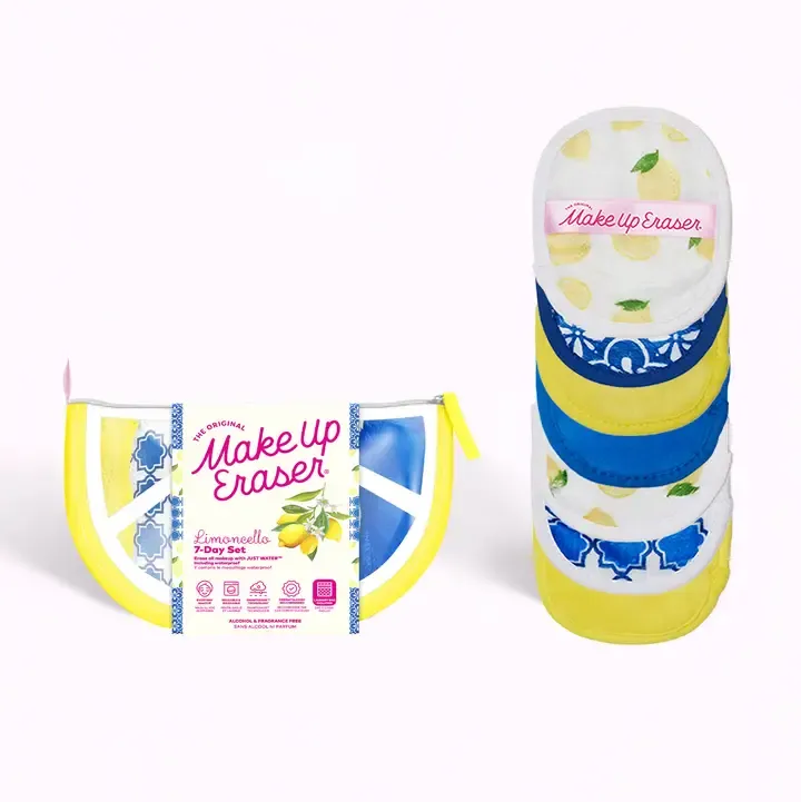 Makeup Eraser 7-Day Set & Makeup Bag Gift Set in Limoncello Makeup Eraser 7-Day Set & Makeup Bag Gift Set in Limoncello