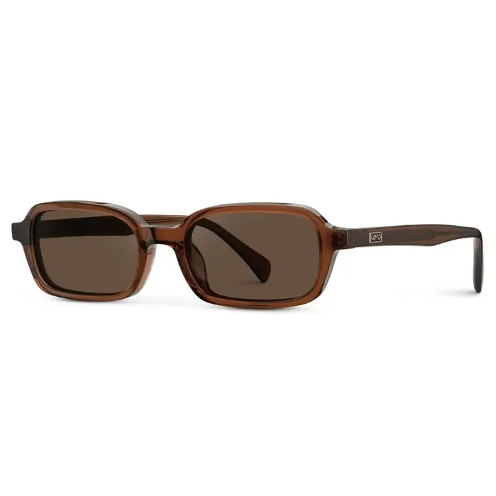 WMP Ayla Slim Anti-Reflective Sunglasses in Cocoa Brown/Brown Lens