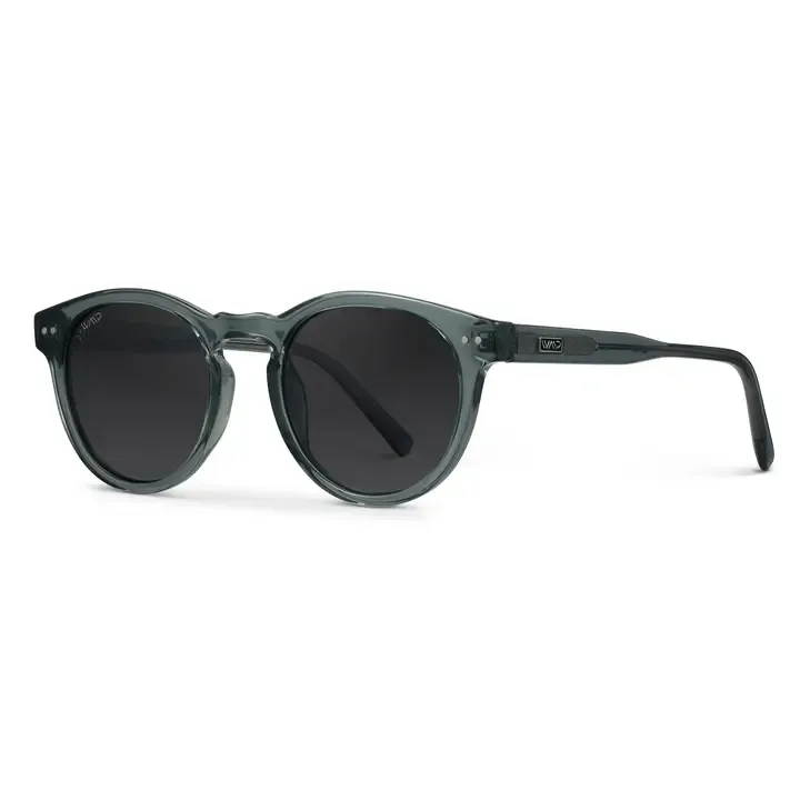 WMP Tate Round Polarized Sunglasses in Black Frame/Black Lens WMP Tate Round Polarized Sunglasses in Black Frame/Black Lens