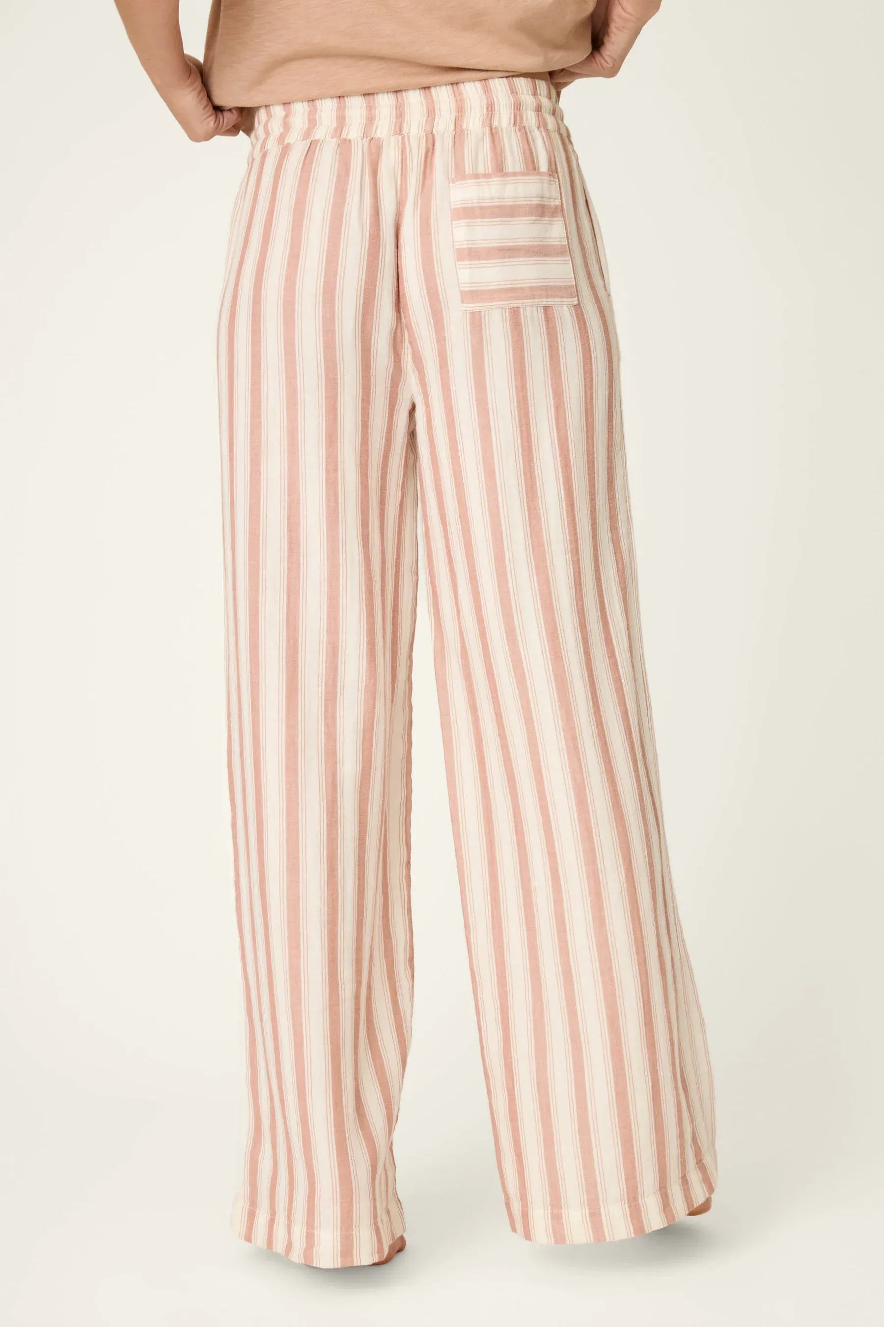 PJ Salvage Breeze By The Sea Stripe Pants in Suntan
