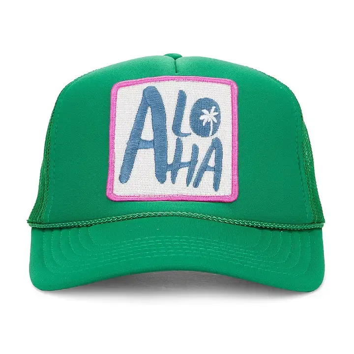 Friday Feelin' Aloha Trucker Hat in Green