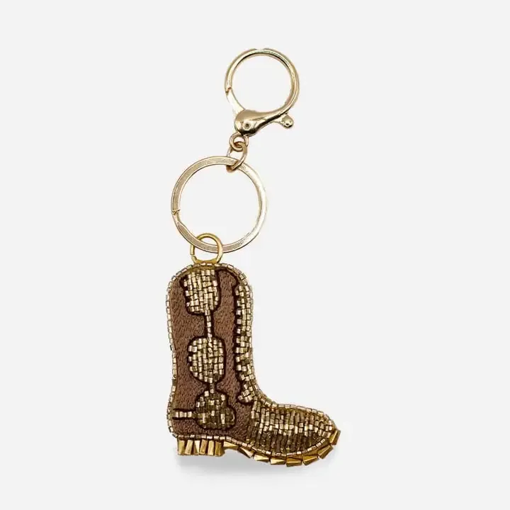 Pizzazz, Inc. Cowboy Boot Beaded Bag Charm Pizzazz, Inc. Cowboy Boot Beaded Bag Charm