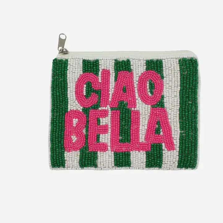 Pizzazz, Inc. Ciao Bella Beaded Coin Pouch Pizzazz, Inc. Ciao Bella Beaded Coin Pouch