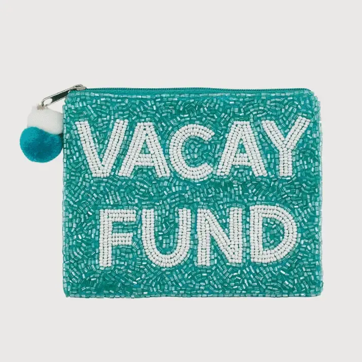 Pizzazz, Inc. Vacay Fund Beaded Coin Pouch