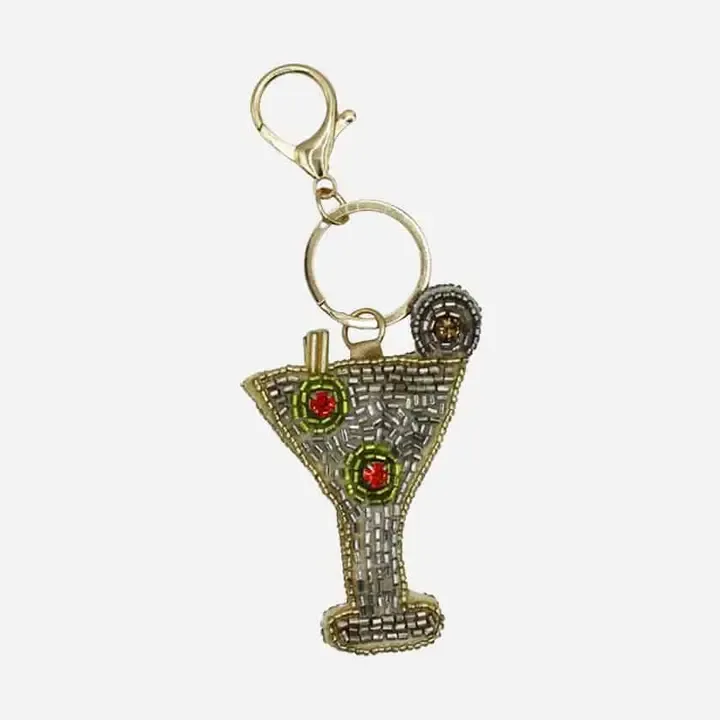 Pizzazz, Inc. Martini Beaded Bag Charm Pizzazz, Inc. Martini Beaded Bag Charm