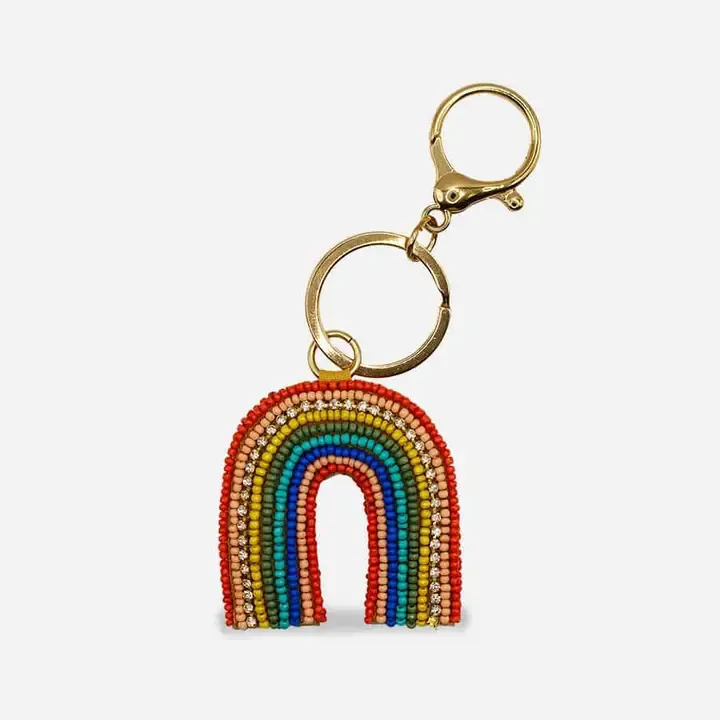 Pizzazz, Inc. Rainbow Beaded Bag Charm Pizzazz, Inc. Rainbow Beaded Bag Charm