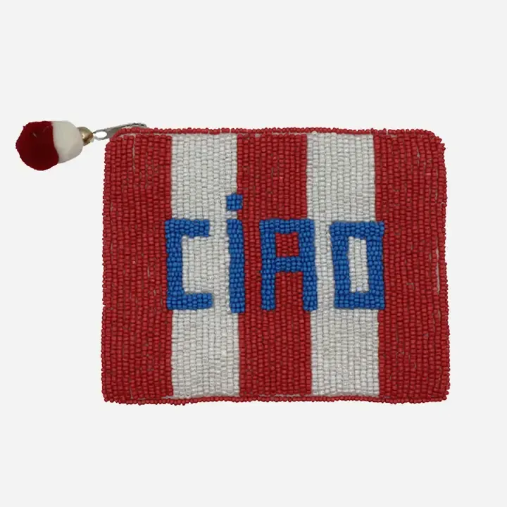 Pizzazz, Inc. Ciao Beaded Coin Pouch Pizzazz, Inc. Ciao Beaded Coin Pouch