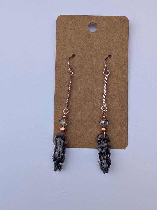 JM Studios Handmade Flower Petal Earrings in Lavender- #12 JM Studios Handmade Flower Petal Earrings in Lavender- #12