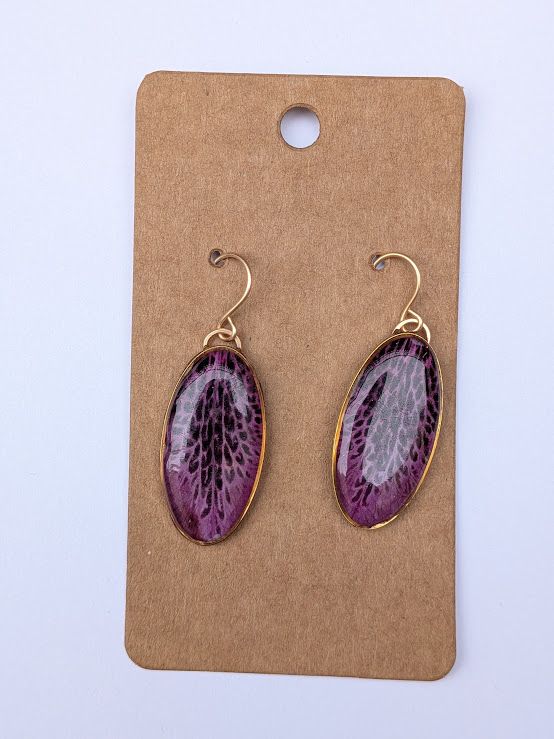 JM Studios Handmade Flower Petal Earrings in Purple - #6 JM Studios Handmade Flower Petal Earrings in Purple - #6