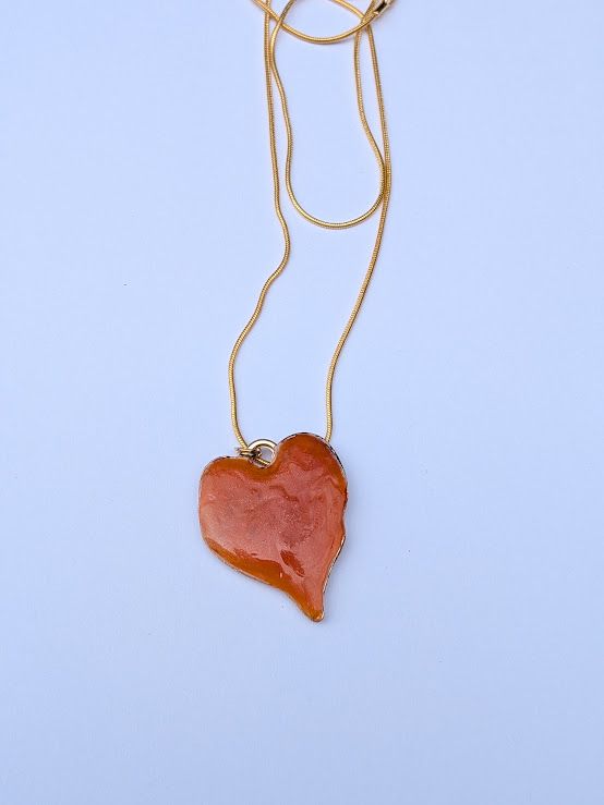 JM Studios Handmade Flower Petal Necklace in Rose Sparkle - #20