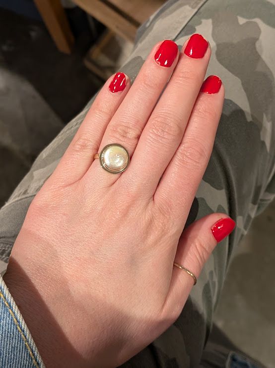 Savage Roots Elle Ring in Freshwater Pearl