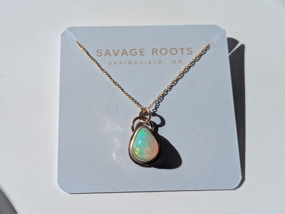 Savage Roots Emma Necklace in Ethiopian Opal