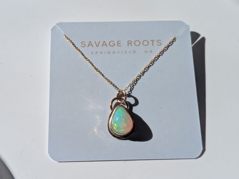 Savage Roots Emma Necklace in Ethiopian Opal Savage Roots Emma Necklace in Ethiopian Opal