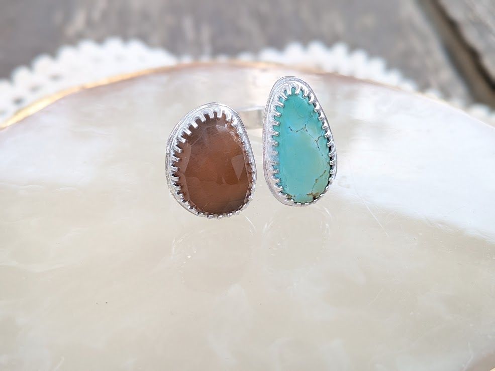 Savage Roots Cameron Ring in Turquoise & Sapphire