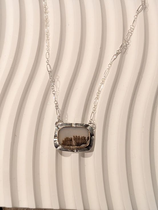 Savage Roots Sahalie Necklace in Scenic Dendritic Agate