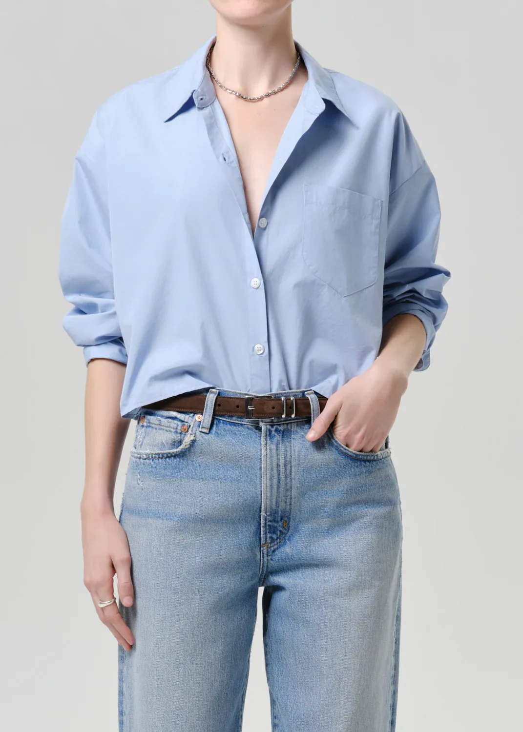 Citizens of Humanity Petit Ami Shirt in French Blue Citizens of Humanity Petit Ami Shirt in French Blue