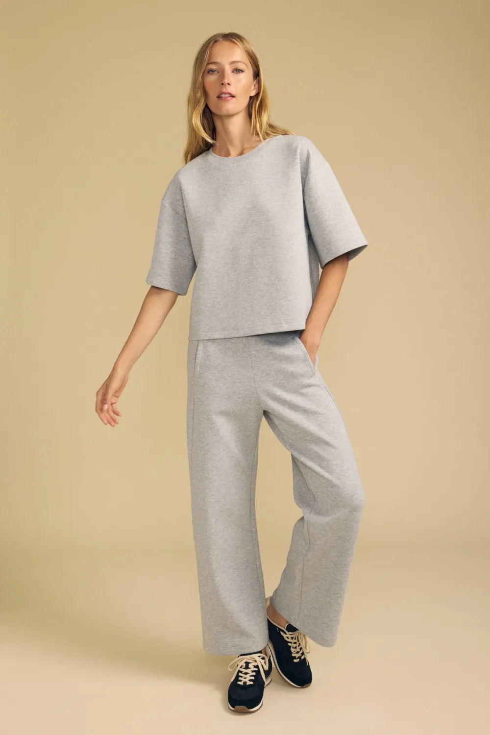 Velvet Ara Scuba Knit Sweatpant in Heather Grey Velvet Ara Scuba Knit Sweatpant in Heather Grey