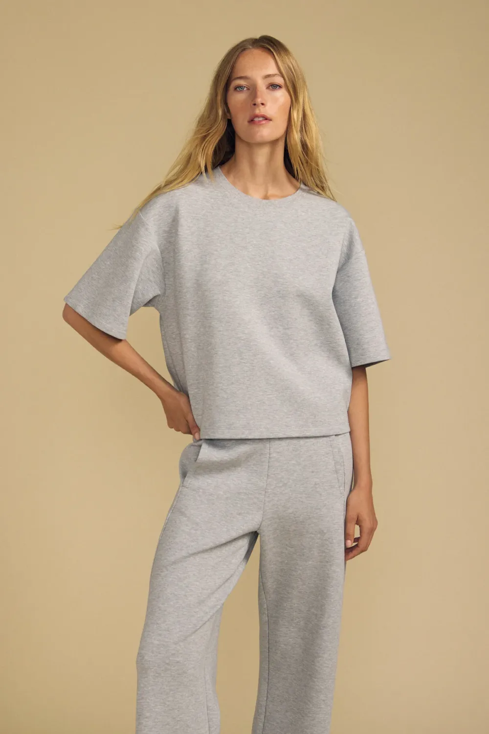Velvet Alizza Scuba Knit Top in Heather Grey Velvet Alizza Scuba Knit Top in Heather Grey