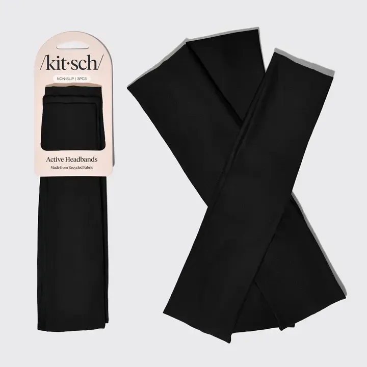 Kitsch Headbands 3pc Set in Black
