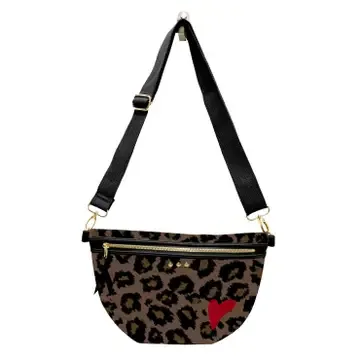 Pretty Simple Colby Canvas Printed Bum Bag in Leopard Pretty Simple Colby Canvas Printed Bum Bag in Leopard
